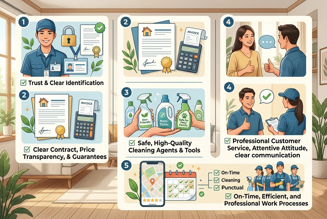 Checklist 5 tiêu chí chọn dịch vụ dọn nhà uy tín