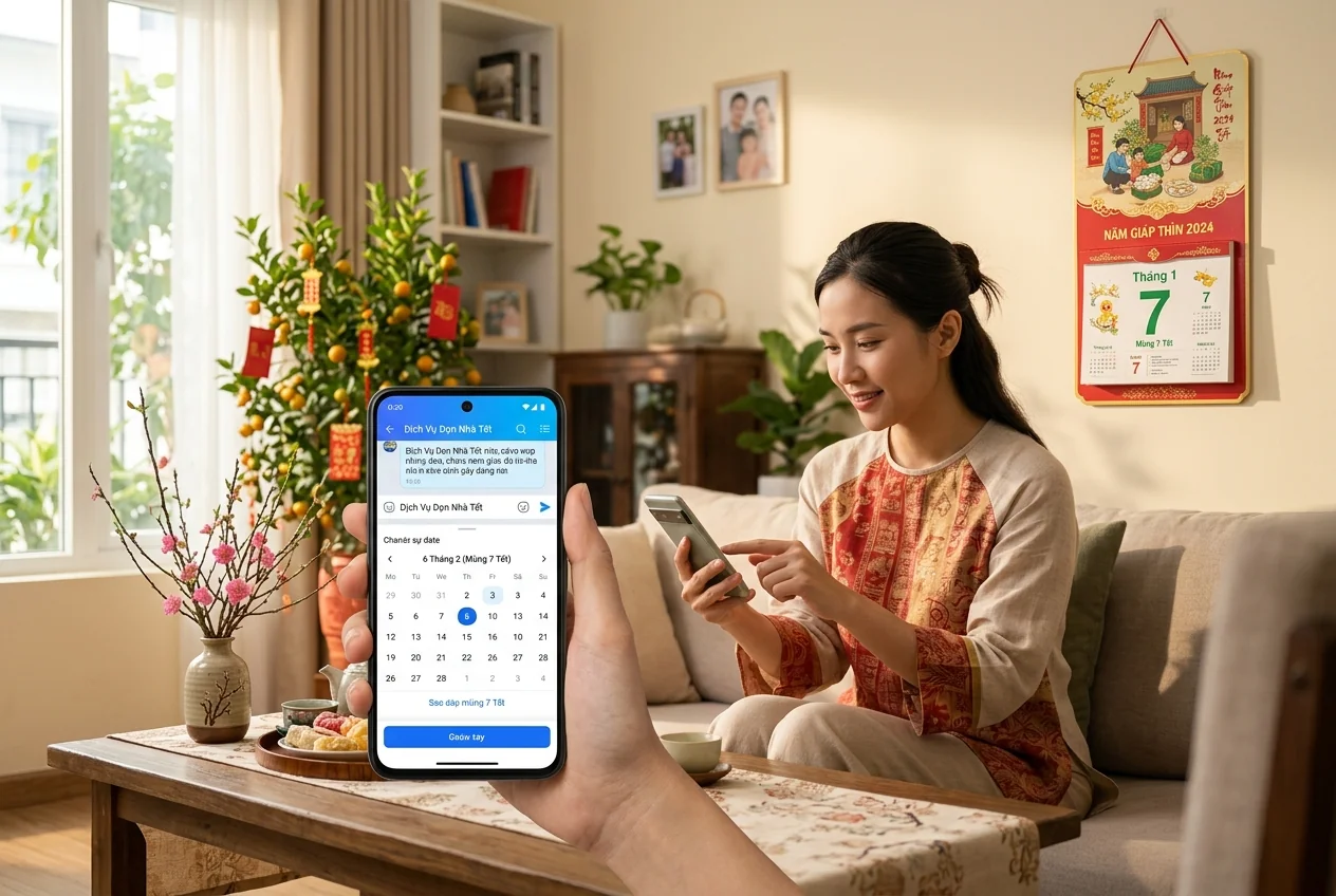 Cách đặt lịch dọn nhà Tết tại Hạ Long