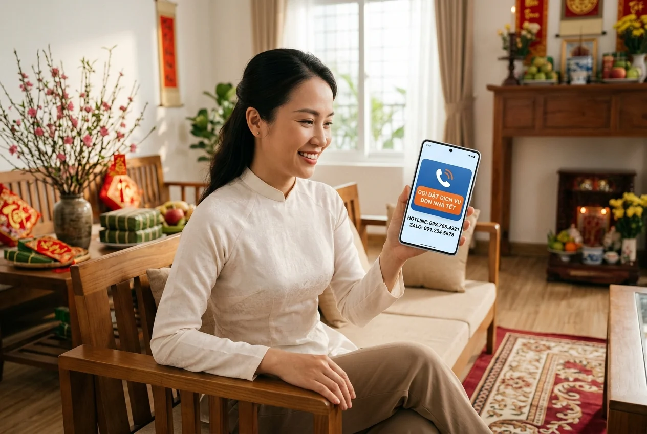 Liên hệ đặt lịch dọn nhà Tết tại Hạ Long