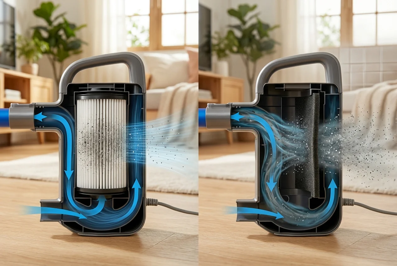 HEPA filter trong máy hút bụi và cách lọc bụi mịn allergen