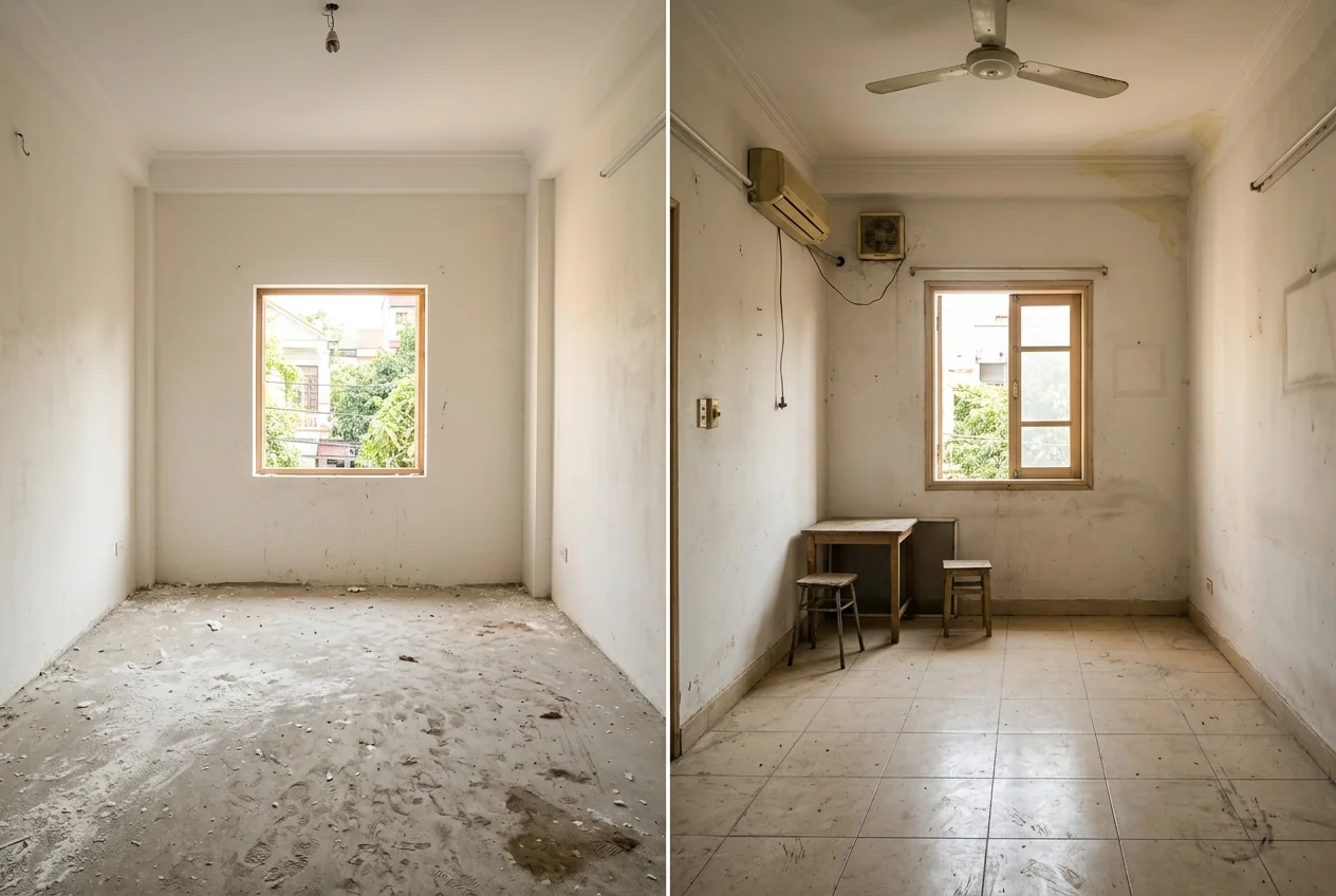 So sánh nhà mới xây và nhà thuê mới - điểm khác biệt trong quy trình vệ sinh trước khi dọn vào ở