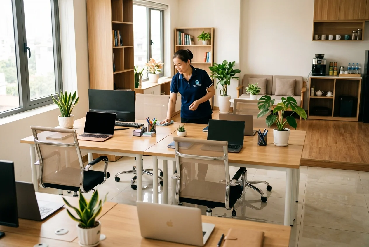 Liên hệ Nhà sạch Hạ Long - vệ sinh văn phòng định kỳ tại Hạ Long
