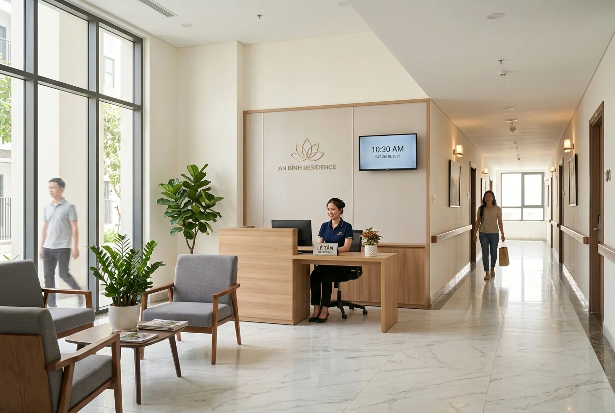 Phạm vi vệ sinh khu vực chung tòa nhà - sảnh, hành lang, thang máy, hầm xe