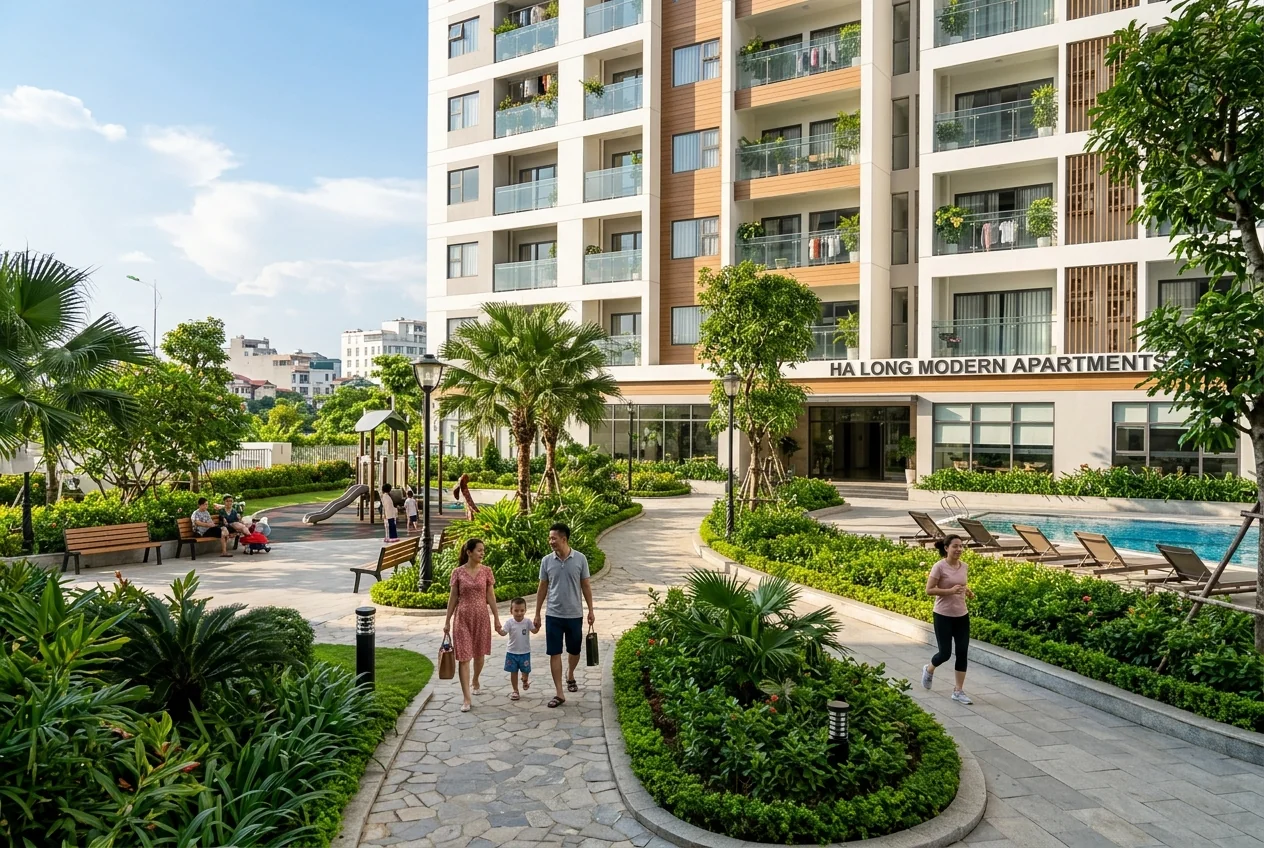 Dịch vụ vệ sinh tòa nhà chung cư Hạ Long - khu vực chung, hợp đồng BQL dài hạn